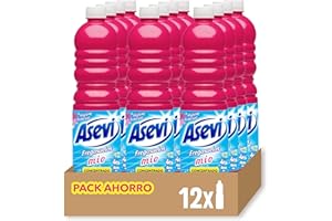 Asevi Fregasuelos Perfumado Duradero Mio - Friegasuelos Concentrado con Aroma Floral - Limpiasuelos con pH Neutro para Todo Tipo de Suelos, Incluso Superficies Delicadas - 12 x 1 Litro