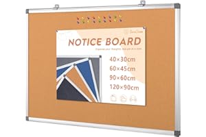 S SWANCROWN Swansea Cork Bullentin Board A3 Pinboards Memo Notice Board for Home Kitchen Bedroom,40x30cm