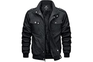 MAGCOMSEN Veste d'hiver chaude en polaire pour homme - Veste cargo militaire bomber - Manteau coupe-vent décontracté avec plusieurs poches