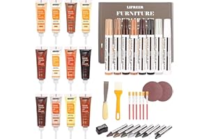 LIFREER Revolutionary Laminate Repair Kit, 40 Pieces Wood Repair Kit, Furniture Repair Kit, Restores Any Wood Surface, Scratches, for Wooden Doors, Tables, Cabinets