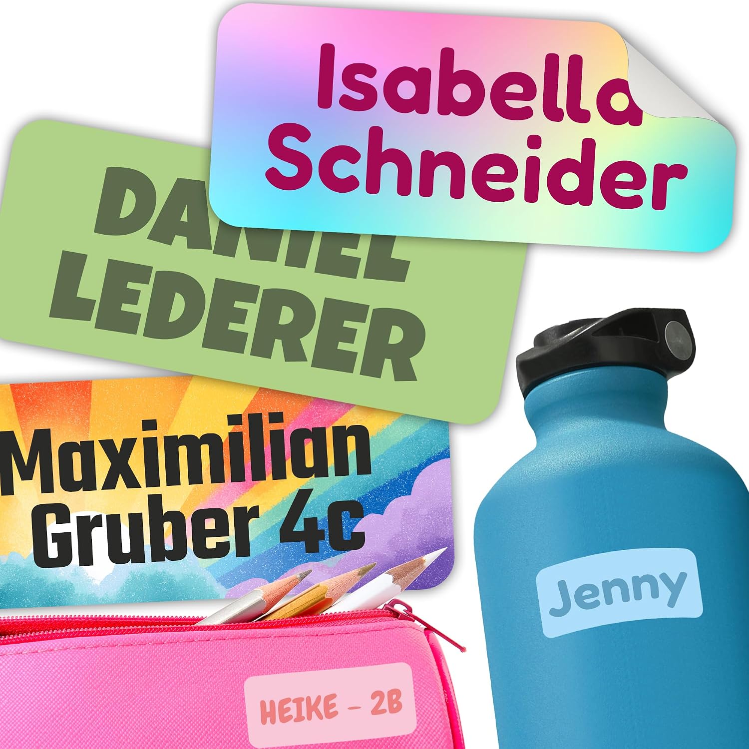 Technische Daten & Spezifikationen : druck at Namensaufkleber Schule personalisier