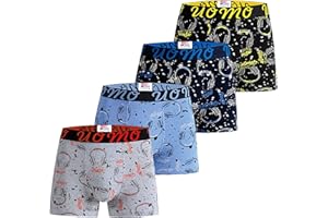 Trendy Boy Calzoncillos bóxer de algodón para niños Ropa Interior 8-16 años Calzoncillos Conjunto de 4 Paquetes Conjunto Multicolor Diseño Italiano Ultra Suave