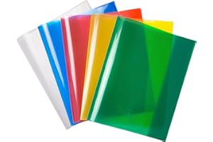 Protezioni per quaderni JOLLY in 5 colori vivaci, A5, in polipropilene extraforte, saldatura a ultrasuoni dei lembi dell'inserto, protezione perfetta per quaderni e libri