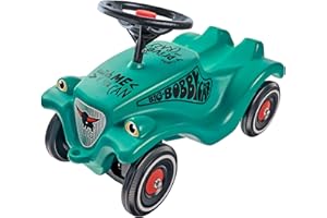 BIG Spielwarenfabrik- Big Bobby Car-Classic Racer 2 – Veicolo Due Diversi Adesivi, Ragazze, Portata Fino a 50 kg, per Bambini a Partire da 1 Anno, Colore Verde, 800056133