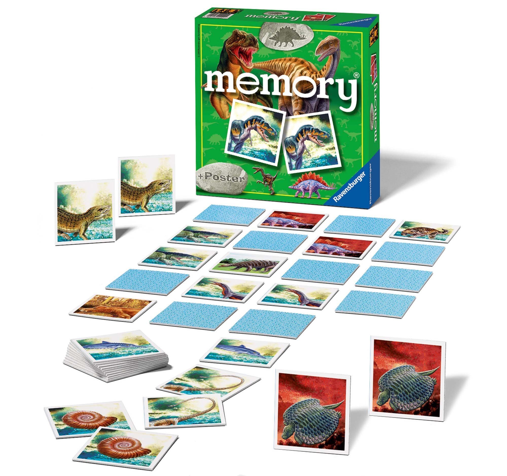 Ravensburger - Memory Dinosaurios, Juego de Mesas para Niños 4 Años, Regalos para Niños a Partir de 4 Años, Juegos de Mesa Familia, Versión en Español - Imagen 4