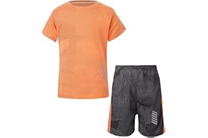 Miutii Chłopięcy zestaw sportowy dres treningowy z krótkim rękawem + szorty strój sportowy strój piłkarski strój do koszykówki odzież