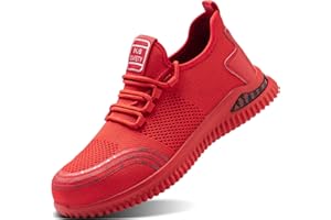 IYVW Safety Shoes Men Women Steel Toe Cap Trainers Lightweight Work Shoes Breathable Industrial Sneakers Work Utility Footwear Non Slip Anti Smash Fashion