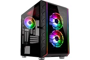 Kolink Citadel Glass SE ARGB Micro-ATX Case - Vetro temperato - Illuminazione LED RGB - Nero