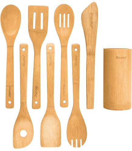 Set Di Utensili Da Cucina Con Cucchiai In Legno Di Teak E Spatola In Legno~p144726981