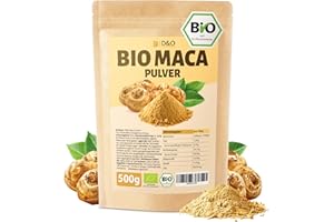 ‎D&O NATURE PRODUCTS D&O Nature Products Maca Pulver Bio, Gemahlene Macca Wurzel aus Peru, 100% natürlich und vegan root powder, Maccapulver aus biologischem Anbau, Bio Pulver ohne Zusatzstoffe, Organic Macc (500g)
