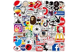 FOCRI Lot de 100 autocollants tendance tendance pour adultes, adolescents, imperméables, en vinyle, pour skateboard, guitare, ordinateur, scooter, ordinateur portable, snowboard