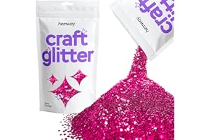 Hemway Craft Glitter 100 g 3,5 oz extra Chunky 1/24" 0.040" 1MM (Rose foncé)