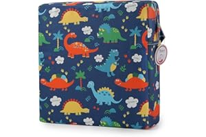 ZICAC Coussin Rehausseur Chaise Enfant Dinosaure avec Boucle de Fixation Ajustable Portable pour Repas Voyage