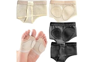 YIFLorine TANG Ballenschutz,2 Paar Anti-Rutsch-Fuß-Pads Tanz Socken Ballet Fuß-Pads rutschfeste Fußpolster Ballet Fuß Tanga für Mädchen Tänzer Trainieren und Sport Größe 37-38(Schwarzer,Hautton)