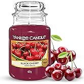 Yankee Candle Candela Profumata In Giara Grande, Amarena, Durata Fino A 150 Ore, Ciliegia Nera, ‎10.7 x 10.7 x 16.8 cm, 623 g