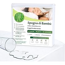 Novilla Topper Memory Foam 5cm - Rivestimento Materasso In Fibra Di Bamb&ugrave; Traspirante Con Base Antiscivolo