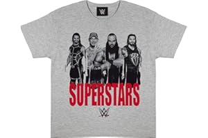 POPGEAR WWE Superstars T-Shirt, Kids, 5-15 Years, Grey, Official Merchandise