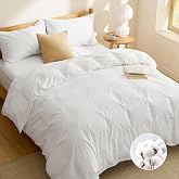 Bedsure Duvet Cover for 180 cm Bed - Cotton 260 x 240 cm, 2 x Cover 50 x 75 | Zipped, Easy Installation, OEKO-TEX, Soft Breat