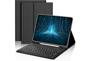 ‎JADEMALL JADEMALL Tastatur iPad Pro 12.9 - Kabellose Slim Tastatur mit Ultraleichte Hülle für iPad Pro 12.9 6./5./4./3 Gen(2018/2020/2021/2022),Schutzhülle mit Pencil Halter, QWERTZ Deutsches