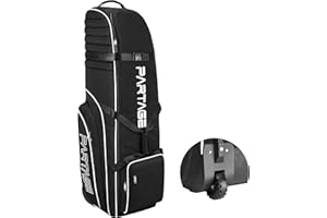 Partage Golf-Reisetasche mit Rollen, Golf-Reisetasche fr Fluggesellschaften, 900D strapazierfhiges Oxford-Gewebe, Schwarz