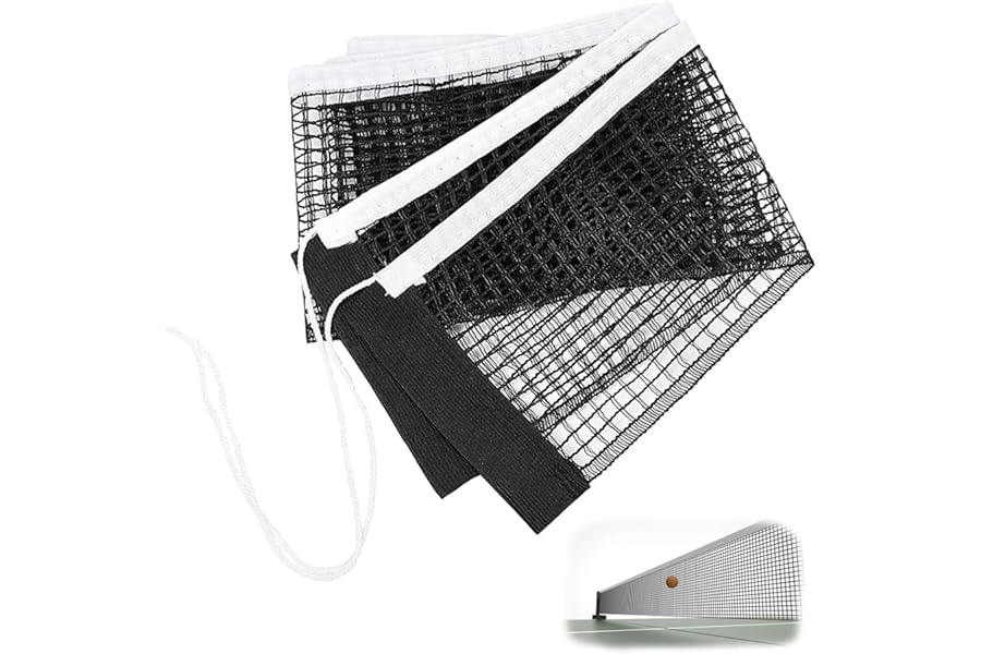 Fadbudss Table Tennis Replacement Net, 175cm Polyester Nylon Cotton Portable Folding String Tension Adjustable Ping Pong Net Equipment Accessories for Indoor Outdoor School Gym Home Fun Activity