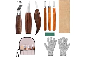 Snidverktygsset, 10 stycken träsnideriverktyg, träsnideriknivar, träsnidsset snideri, inklusive handskar, detaljknivar, lämplig för nybörjare, snideriset för snideri