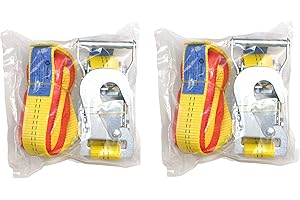 TENSYS Single Vehicle Transport & Recovery Straps - 2 Pack - Designed For Use With Motorcycles