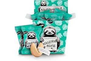 ‎SCHERZBOUTIQUE Glückskekse Kollegen 9er Box Lustiges Kollegen Geschenk Büro Glückskekse mit lustigen, motivierenden Sprüchen für Kollegen und Mitarbeiter als Geschenk im Büro | vegan und made in Germany