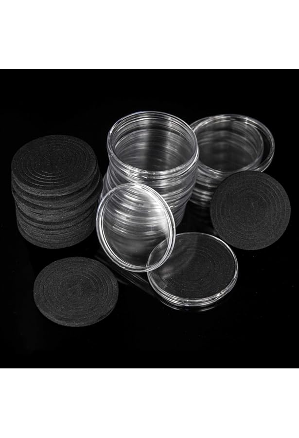 Lot De 100 étuis à Capsules Transparentes Et Boîte De