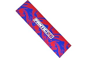 Fantic26 Patinete de acrobacias de repuesto I Park I Niños I Trick I Tret I Roller I Papel de lija antideslizante 58,5 cm I Apto para cubiertas de hasta 58,5 cm x 15,5 cm (Swirl rojo/azul)