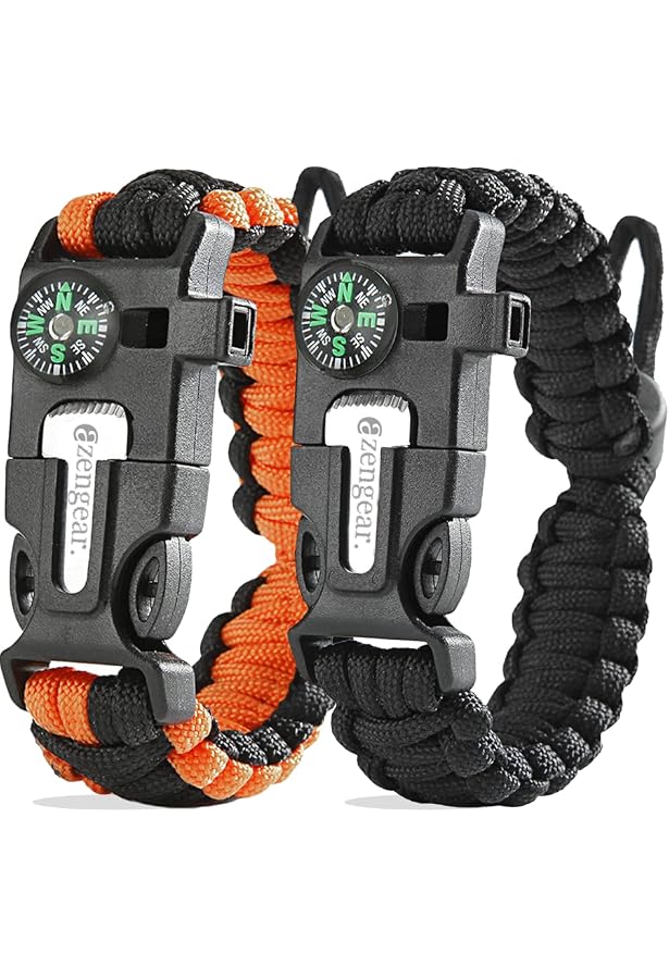 Lampe LED Multifonction 7 En 1 - Uxcell - Boussole, Sifflet, Survie Extérieur - Vert Armée