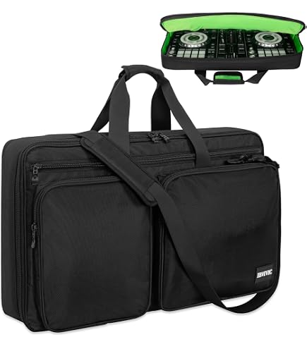Yaowanguan Sac De Transport DJ Ultra-Protecteur Pour Pioneer DDJ-FLX10, DDJ-1000SRT, DDJ-1000 Et AlphaTheta DDJ-GRV6 – Housse Portable Avec Bandoulière Et Poches Extra