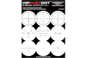 HipShotDot D-Series Care Pack - Reusable Transparent Aim Sight Assist TV Decals - Gaming Television or Monitor Decal for FPS Video Games Compatible with PC, Xbox & Playstation (1.5 Red)