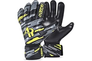 Anrrew Fußball Torwarthandschuhe mit Fingerschutz und doppeltem Handgelenkschutz. Torwarthandschuhe Sorgen für Extreme Starke Kontrolle und Griffigkeit. Für Jugendliche, Kinder und Erwachsene