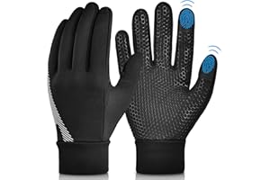 OOPOR Guantes Ciclismo Invierno de Niños - Mitones Pantalla Táctil Antideslizante Infantil para Correr Conducir Running Esquí Moto Bici Mtb Fútbol Sport Ski Juego Accesorios Nieve Frío 4 Tallas Años 4-12