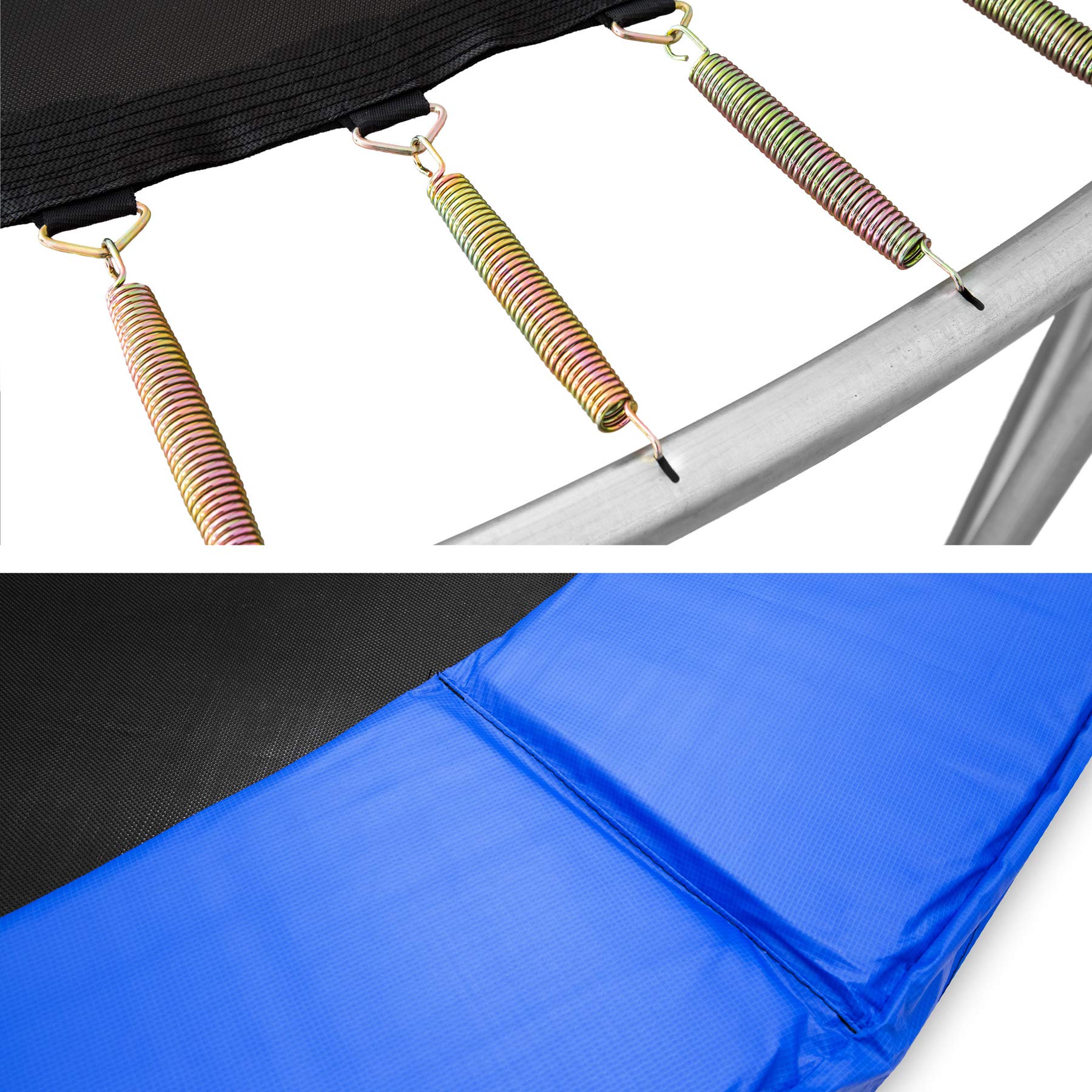 tectake-Trampoline-de-Jardin-Set-Complet-avec-Filet-de-Scurit-et-chelle-diverses-Tailles-au-Choix
