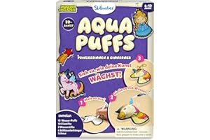 Skillmatics 3D Kunst-Set – Aqua Puffs Prinzessinnen & Einhörner, Mal-Bastelset ohne Kleckern, DIY Farb- & Aufblase-Aktivität, Reisespielzeug & kreative Geschenke für Mädchen & Jungen von 6–10 Jahren
