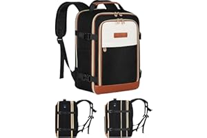 MOCOCITO Bagages Cabine 40x30x20+5cm Pour Voyage Avion Sac à Dos Ryanair Homme Femme 20L Capacité Petit Bagage à Main Sous Siège, Sac Ordinateur Portable 15.6" Pour Vueling, WizzAir, Transavia