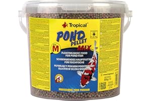 TROPICAL Pond Pellet Mix Size M 5L / 550g - Alimento Flotante básico para Peces de Estanque, bajo Contenido en fósforo no favorece la proliferación de Algas