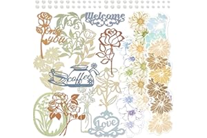 MAYPLOUS 4 Packs Paper Lace Cutouts Vintage Lace Floral Decorative Paper Die-cut Paper Border with Flower Pattern Printed Paper Lace Doily for Scrapbooking Journaling Card Making Crafts (Passion)