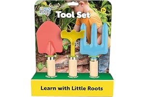 Little Roots | 3 Piece Tool Set, Childrens Gardening Tools, Hand Trowel, Fork and Rake, Outdoor Gardening Tools for Ages 3+