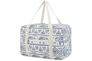 Narwey Sac de Voyage 40x20x25 Ryanair Cabine Bagage Pliable Sac de Cabine Avion Valise de Cabine Sac de Sport Sac Weekend (Éléphant)