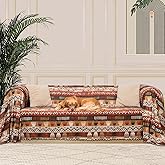 LATUDA CONCEPT SoftMicro Boho Ethnic Pattern Microfiber Sofa Cover and Shawl, Anti-Slip Soil180x220 cm