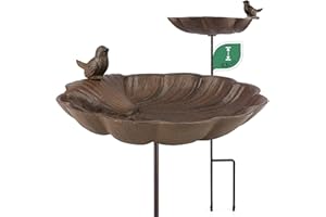 WILDLIFE FRIEND Bain d’Oiseaux sur Pied, Abreuvoir Mangeoire pour Oiseaux - Résistant aux Intempéries - Bain d’Oiseaux - Bains pour Oiseaux Sauvages