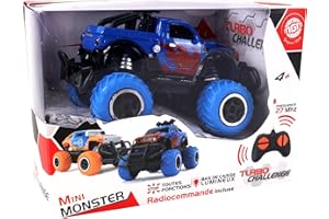 TURBO CHALLENGE - Mostro - Mini - 090182 - Auto Telecomandata - Modello Casuale - 1/43 - Batterie Non Incluse - Plastica - Giocattolo per Bambini - Regalo - A partire dai 4 anni