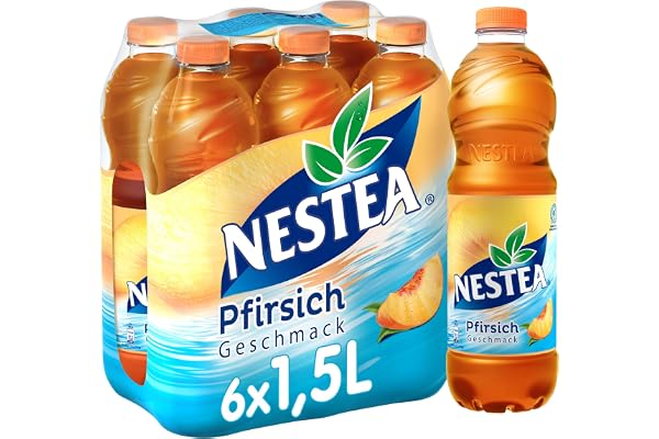 Nestea Persika, uppfriskande med full smak, högkvalitativt te och naturliga smaker (engångsbruk, 6 x 1,5 l)