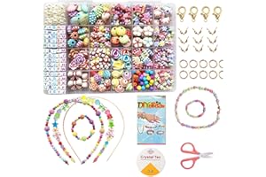 Vytung Jewellery Making Kit- Beads Set for Kids Adults Children Craft DIY Necklace Bracelets Letter Alphabet Colorful Acrylic Crafting Beads Kit Box with Accessories (color 6#)