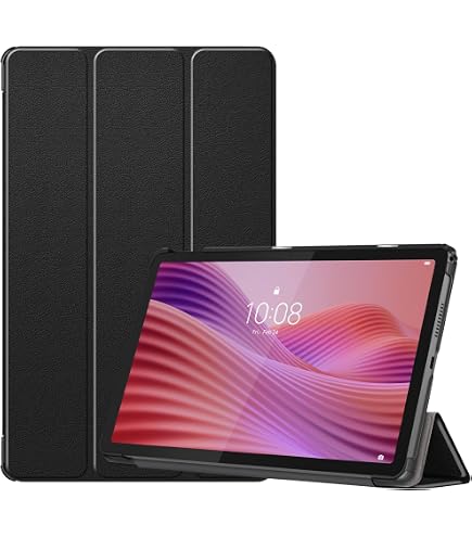SEYMAC Hoes Voor Lenovo Tab 10.1 Inch 2025 (TB-311FU/TB-311XU) - Schokbestendige Tablet Hoes Met Schermbeschermer, 360° Draaibare Standaard, Handriem, Schouderband En Pennenhouder - Zwart