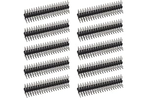 ZDE 10 st 2 x 20 40 stift 2,54 mm hane dubbelrad höger vinkel stift huvudbandskontakt för PCB-brödplatta