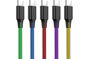 SCHITEC Cavo USB C 2m [5 Pezzi] Cavo USB Type-C PVC Cavo Tipo C Rapida Compatibile con Samsung Galaxy S10/S9/S8,Note 8,Huawei P30 P20 P10 P9 Mate20,OnePlus,Honor,LG,Nexus,Xiaomi